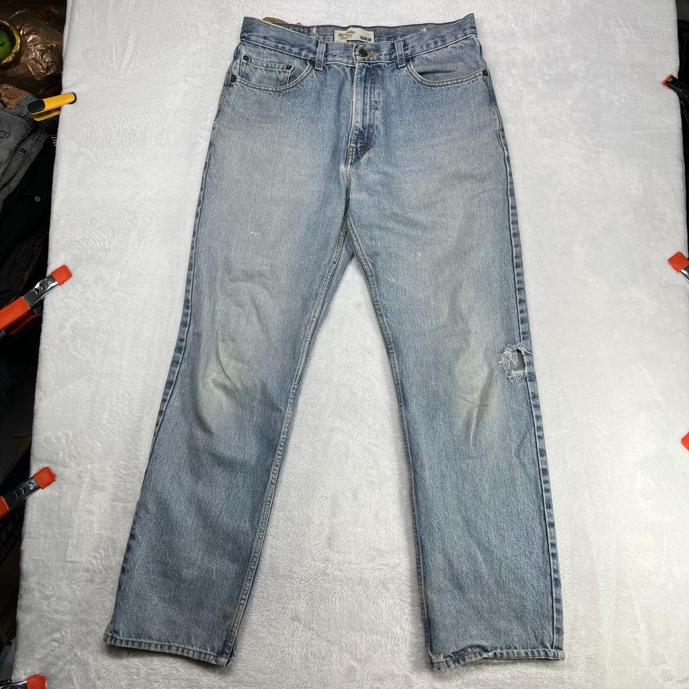 Levi Strauss Signature Jeans Men's Blue Denim Regular Fit Straight - 33X31